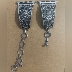 Silver Ornate Apple Watch Band